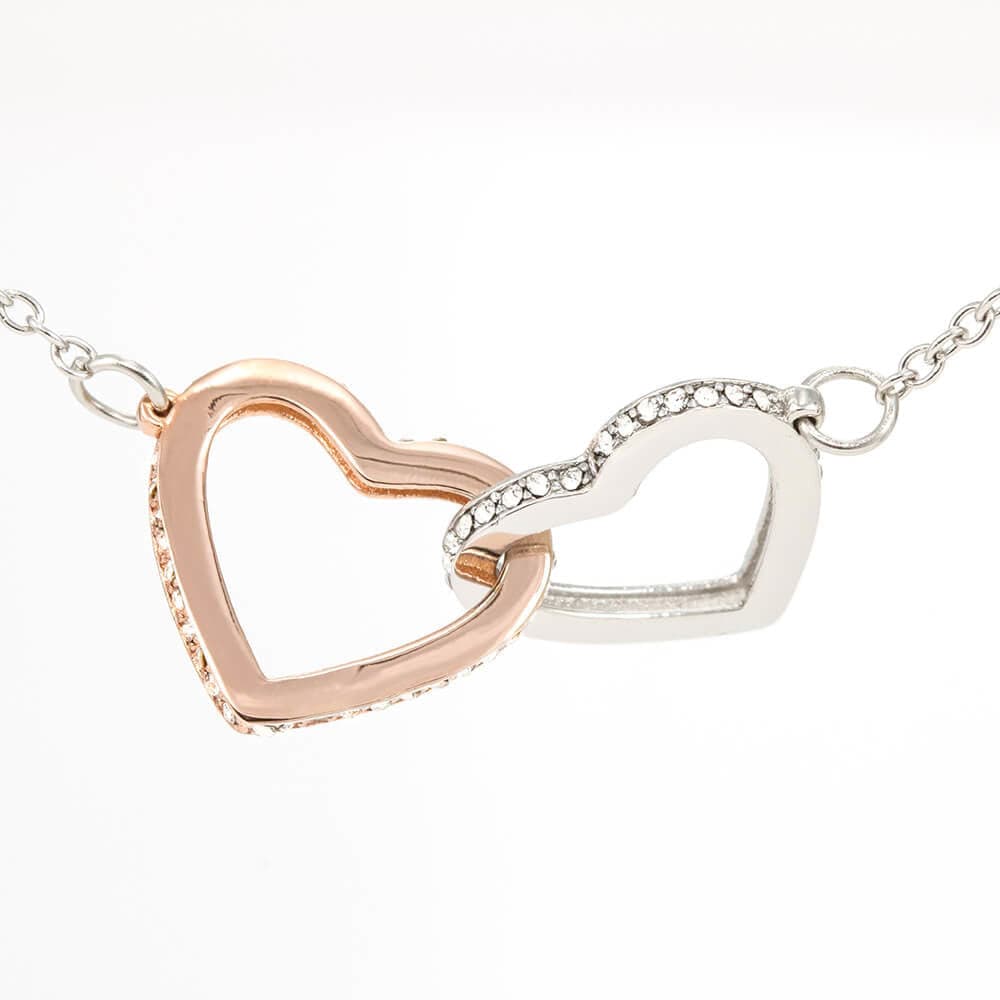 From Dad To Daughter - Interlocking Hearts Pendant Necklace