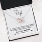 To My Wife - Complete Me - Interlocking Hearts Pendant Necklace For Your Wife