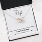 To My Wife - Heart To Heart - Interlocking Hearts Pendant Necklace For Your Wife