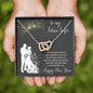 Future Wife - Interlocking Hearts - Lighted Mahogany Style Box Option
