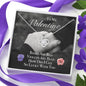 Valentine Love Knot Necklace - Lighted Mahogany Style Box Option!