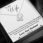 To My Wife - Complete Me - Love Knot Necklace - Lighted Mahogany Style Box Option