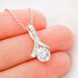 To Wife - God Blessed - Alluring Beauty Necklace - Lighted Mahogany Style Box Option