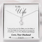 To Wife - Forever & Always - Alluring Beauty Necklace - Lighted Mahogany Style Box Option