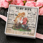 To My Wife - Alluring Beauty Necklace - Lighted Mahogany Style Box Option