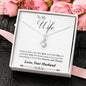 To Wife - Forever & Always - Alluring Beauty Necklace - Lighted Mahogany Style Box Option