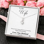 To Wife - Everything Together - Alluring Beauty Necklace - Lighted Mahogany Style Box Option