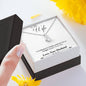 To Wife - God Blessed - Alluring Beauty Necklace - Lighted Mahogany Style Box Option