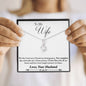 To Wife - Complete Me - Alluring Beauty Necklace - Lighted Mahogany Style Box Option