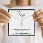 To Wife - God Blessed - Alluring Beauty Necklace - Lighted Mahogany Style Box Option