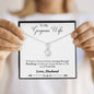 To Gorgeous Wife - Last Breath - Alluring Beauty Necklace - Lighted Mahogany Style Box Option