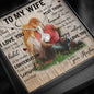 To My Wife - Alluring Beauty Necklace - Lighted Mahogany Style Box Option
