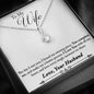 To Wife - Complete Me - Alluring Beauty Necklace - Lighted Mahogany Style Box Option