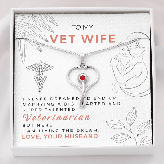 Veterinarian Wife Stethoscope Necklace -
