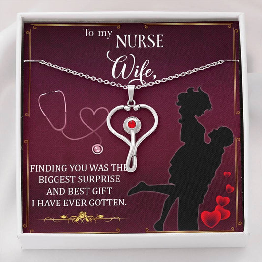 Nurse Wife - Finding You Stethoscope Necklace -