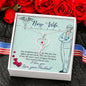 Nurse Wife Brighten My Day Stethoscope Necklace Alluring Beauty Necklace - Lighted Mahogany Style Box Option!