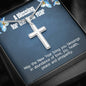 A Blessing - Artisan Crafted Cross - Lighted Mahogany Style Box Option