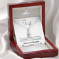 To Wife - Forever & Always - Alluring Beauty Necklace - Lighted Mahogany Style Box Option
