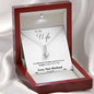 To Wife - God Blessed - Alluring Beauty Necklace - Lighted Mahogany Style Box Option