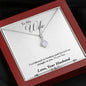 To Wife - God Blessed - Alluring Beauty Necklace - Lighted Mahogany Style Box Option