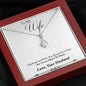 To Wife - Heart to Heart - Alluring Beauty Necklace - Lighted Mahogany Style Box Option