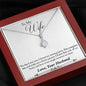 To Wife - Complete Me - Alluring Beauty Necklace - Lighted Mahogany Style Box Option
