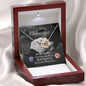 Interlocking Hearts Pendant Necklace - Lighted Mahogany Style Box Option!