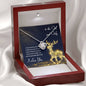 One And Only - Love Knot Necklace - Lighted Mahogany Style Box Option