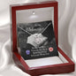 Valentine Love Knot Necklace - Lighted Mahogany Style Box Option!