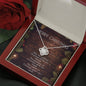 Merry Christmas - Love Knot Necklace - Lighted Mahogany Style Box Option