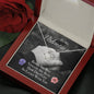 Valentine Love Knot Necklace - Lighted Mahogany Style Box Option!