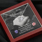 Valentine Love Knot Necklace - Lighted Mahogany Style Box Option!