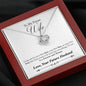 To My Future Wife - Love Knot Necklace - Lighted Mahogany Style Box Option