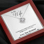 To My Wife - God Blessed - Love Knot Necklace - Lighted Mahogany Style Box Option