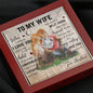 To My Wife - Love - Love Knot Necklace - Lighted Mahogany Style Box Option