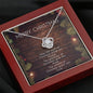 Merry Christmas - Love Knot Necklace - Lighted Mahogany Style Box Option