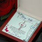 Nurse Wife Brighten My Day Stethoscope Necklace Alluring Beauty Necklace - Lighted Mahogany Style Box Option!