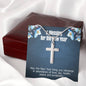 A Blessing - Artisan Crafted Cross - Lighted Mahogany Style Box Option