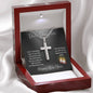 Daughter - Artisan Crafted Cross - Lighted Mahogany Style Box Option