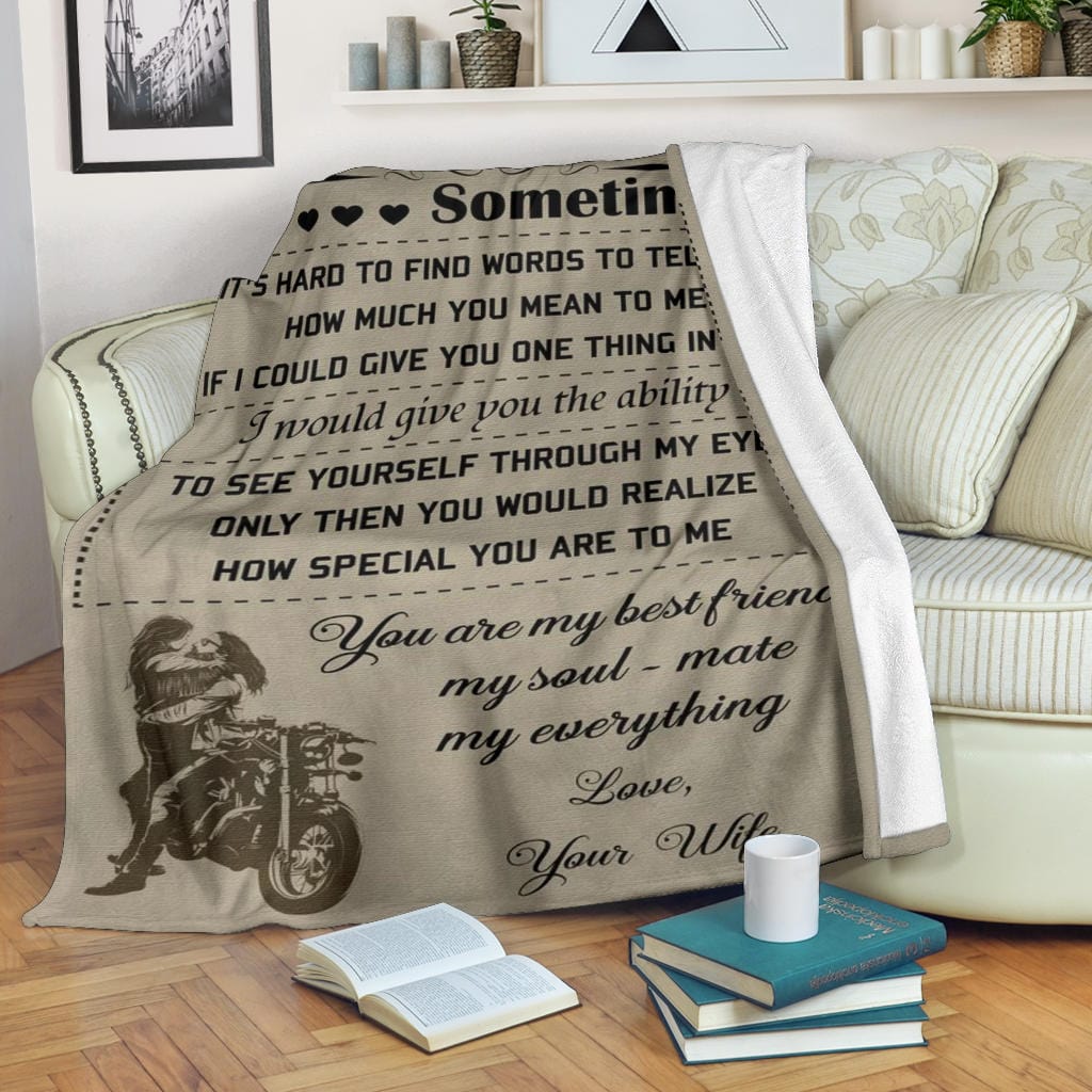 To My Husband Premium Fleece Blanket