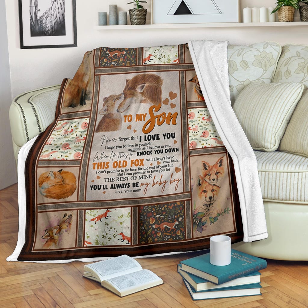 To My Son Premium Fleece Blanket