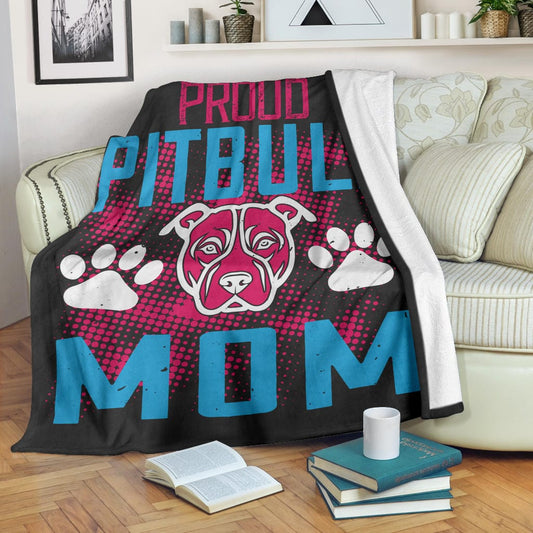 Proud Pitbull Mom Premium Blanket