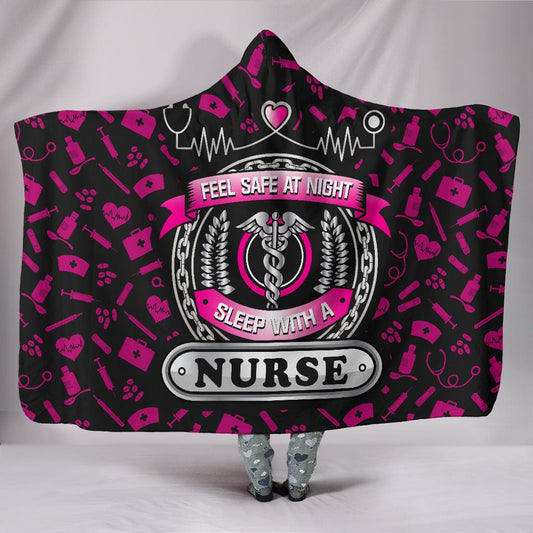 Sleep With A Nurse Hooded Blanket