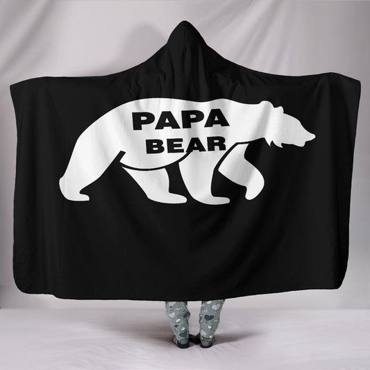 Papa Bear Hooded Blanket