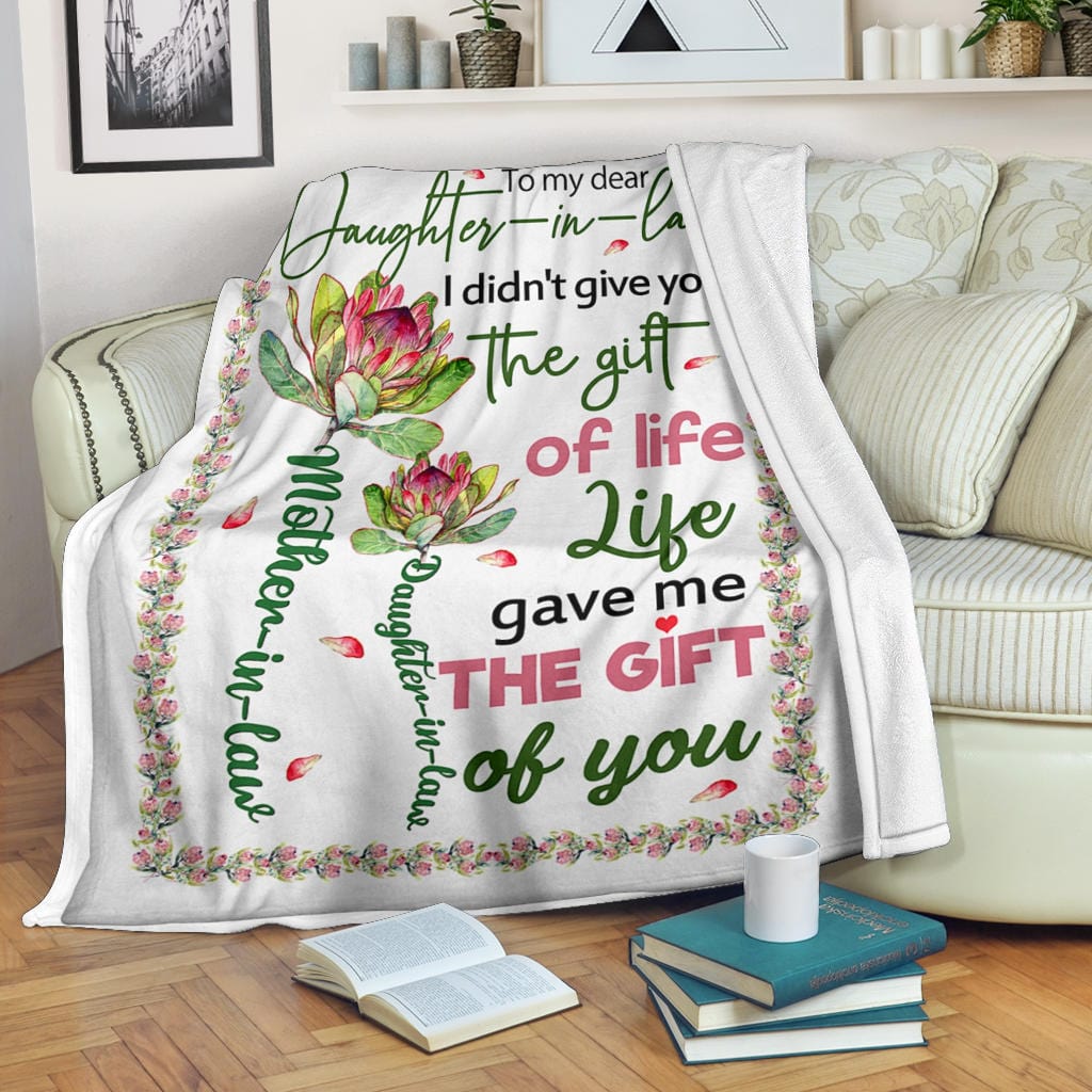 Daughter In Law Premium Fleece Blanket
