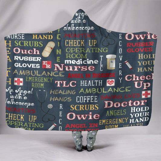 Nurse Doctor "Owie" Hooded Blanket