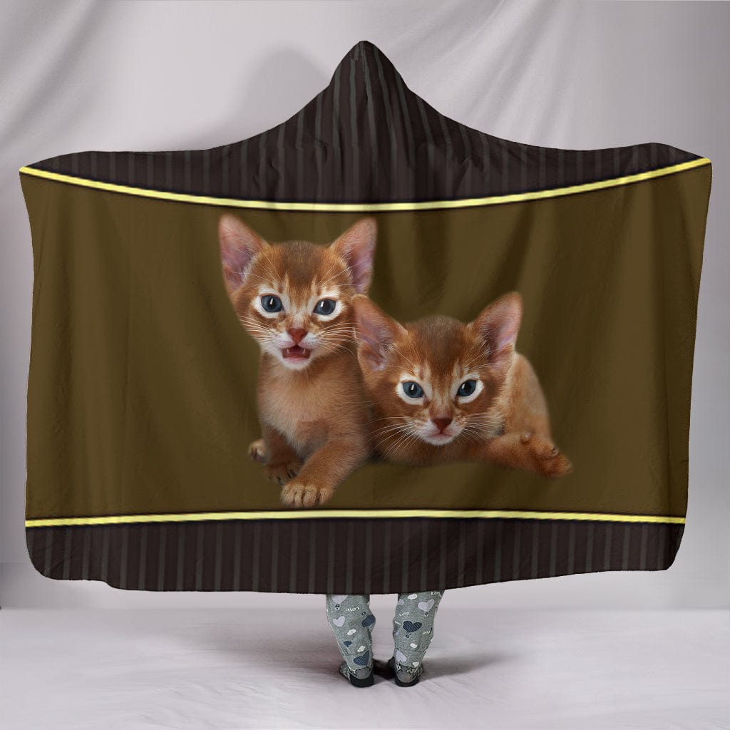 Abyssinian Cat Hooded Blanket