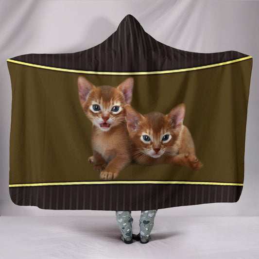 Abyssinian Cat Hooded Blanket