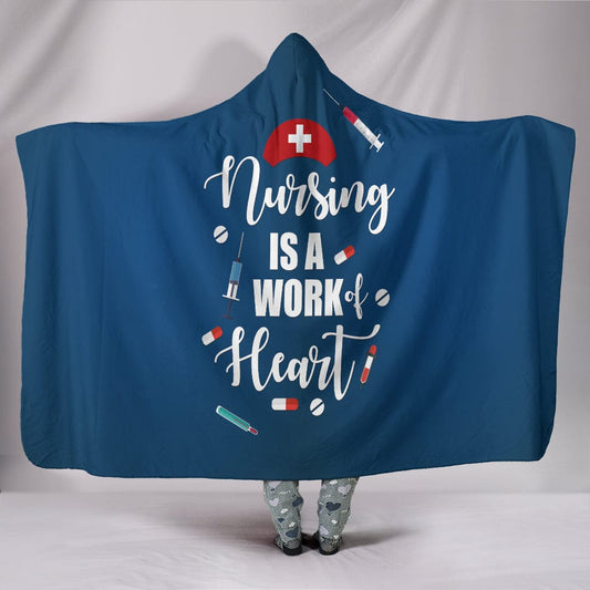 Nursing Work Custom Hoodie Blanket -