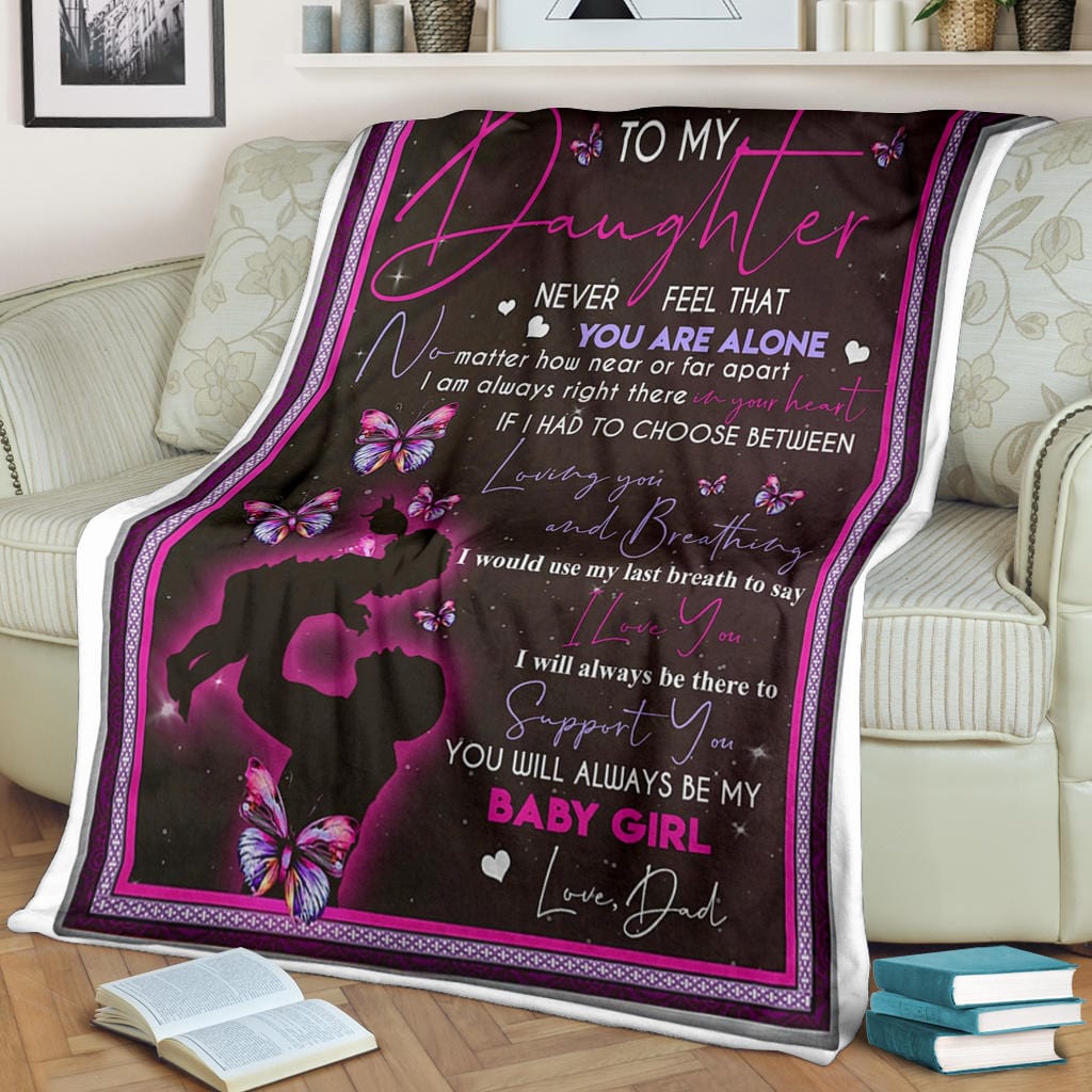 To My Daughter Premium Fleece Blanket